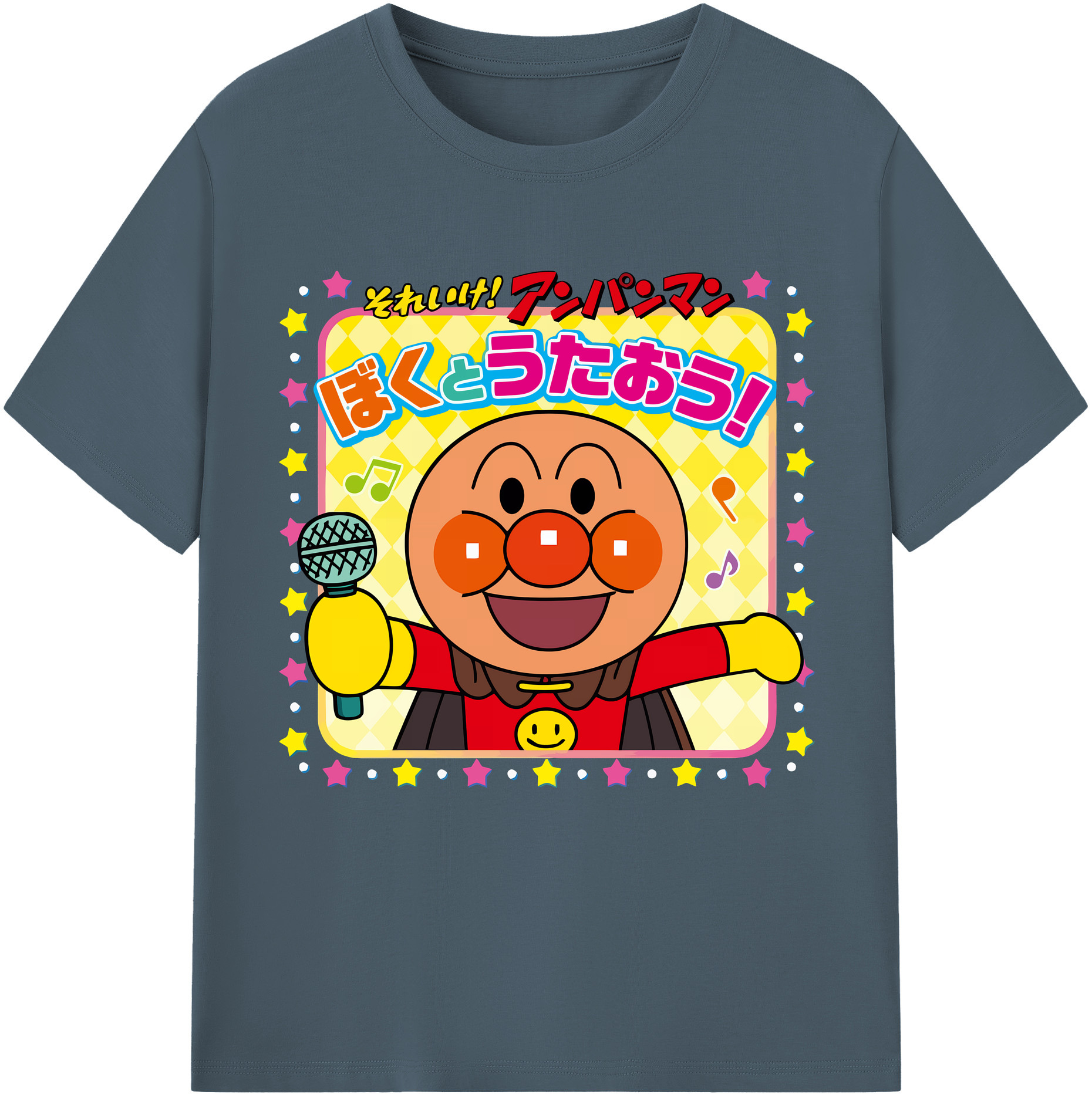 （画像用） アンパンマン Anpanman 綿100％半袖Tシャツ（フロントプリント）